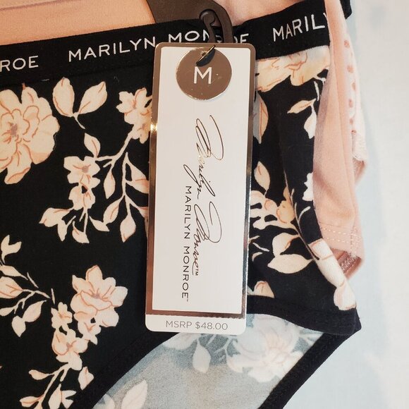 NWT MARILYN MONROE SZ M 5-Pack Super Soft Panties Briefs Pink Black Patterns - Picture 5 of 9